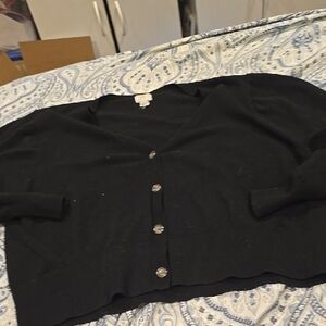❤️10/$40 Nwot a new day Women's Black Button-Up Cardigan